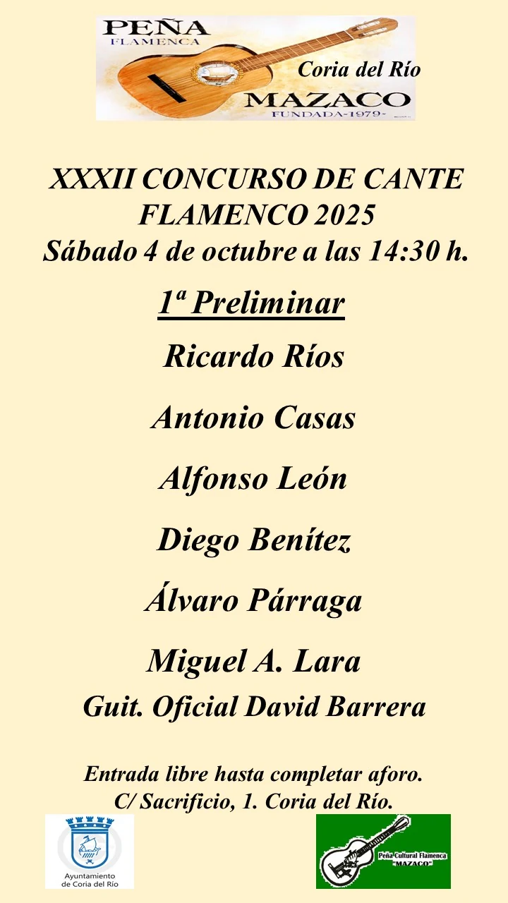 1ª Preliminar (1) Peña Cultural Flamenca MAZACO