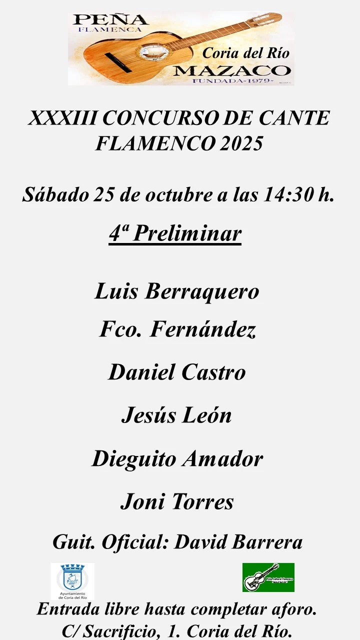 4ª Preliminar (1) Peña Cultural Flamenca MAZACO