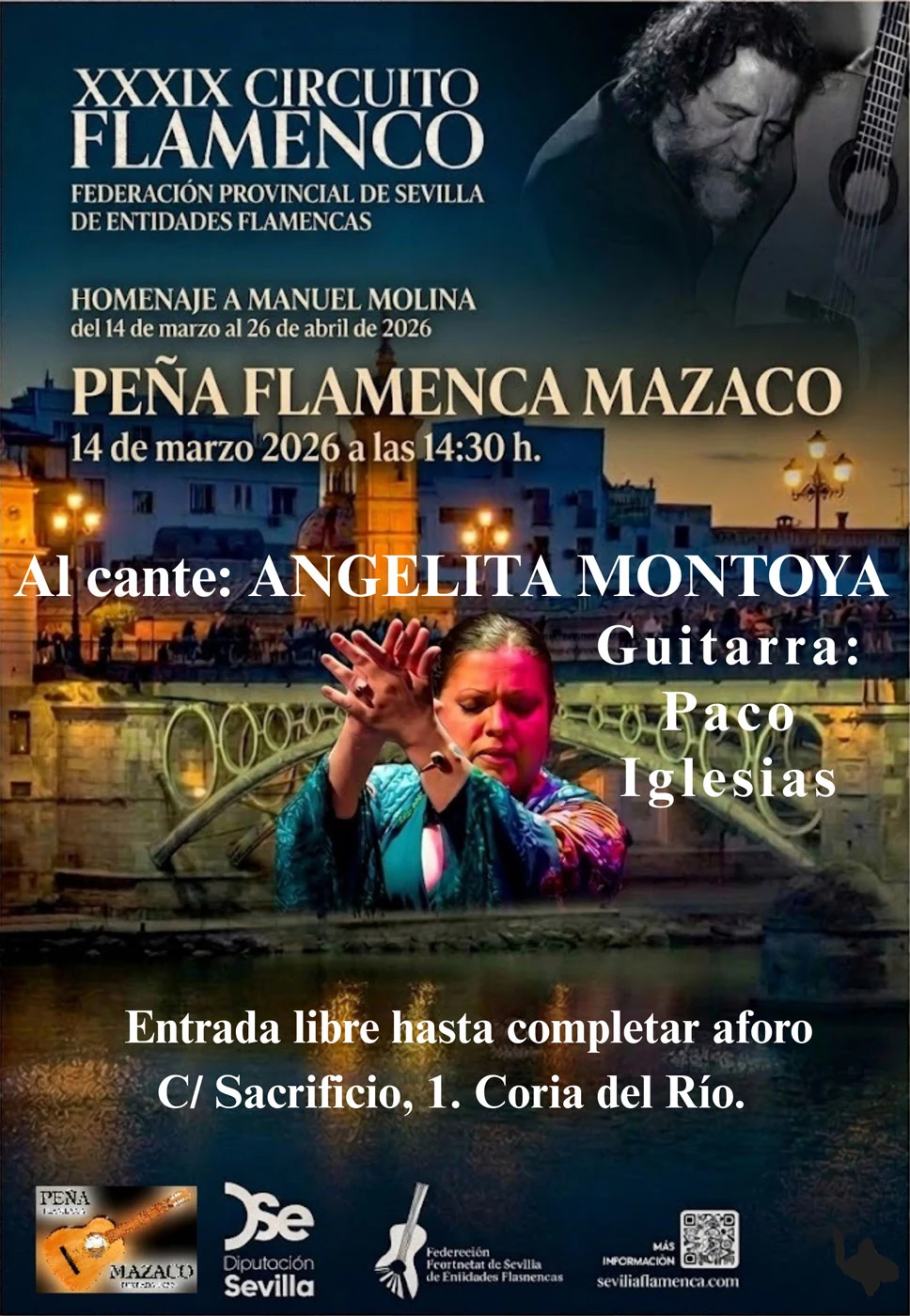 Cartel Angelita Montoya Pena Cultural Flamenca MAZACO