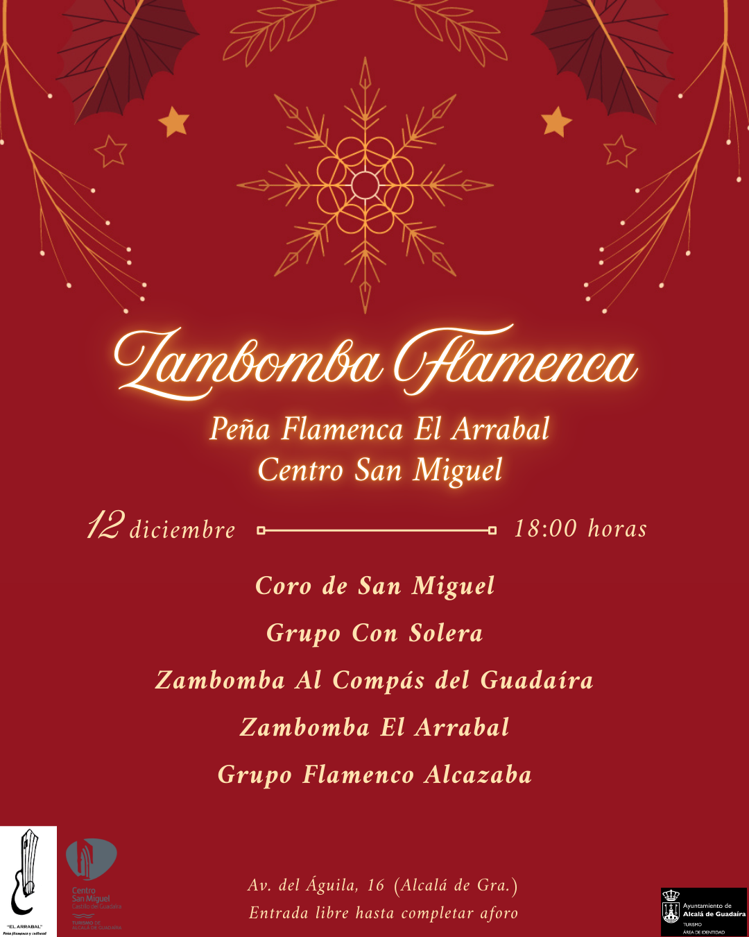 Post para Instagram Cena de Navidad Rojo y Dorado Elegante (3) Macarena dguez